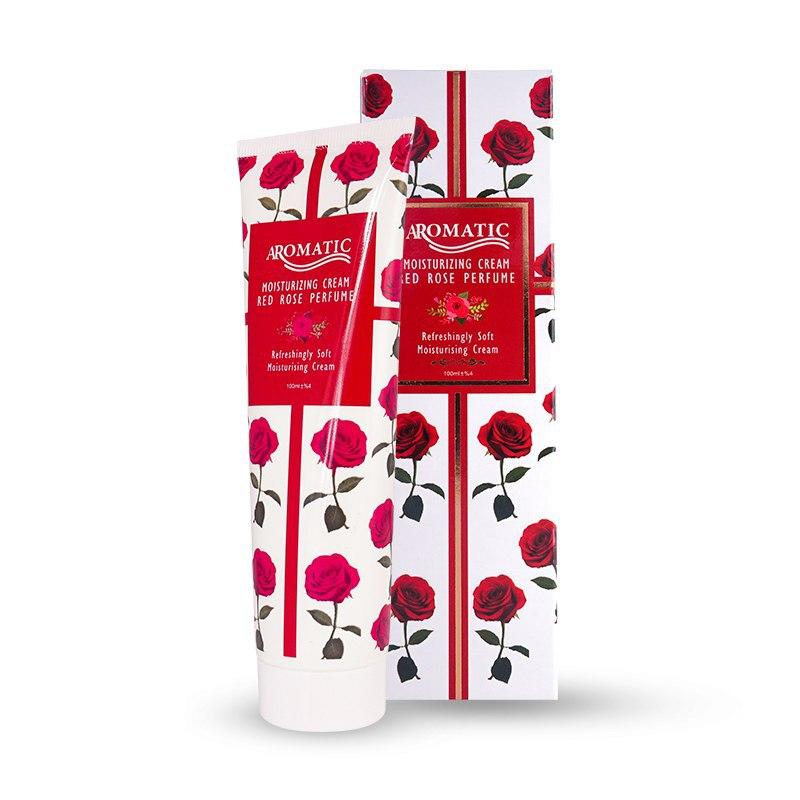 کرم مرطوب کننده با رایحه گل سرخ  تیوپی ۱۰۰ میل برند آروماتیک