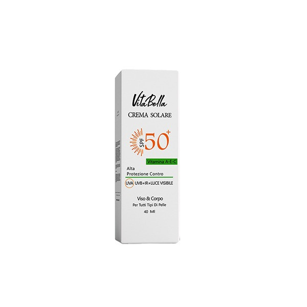 کرم ضد آفتاب ویتابلا spf 50 بی رنگ حجم ۴۰ میل