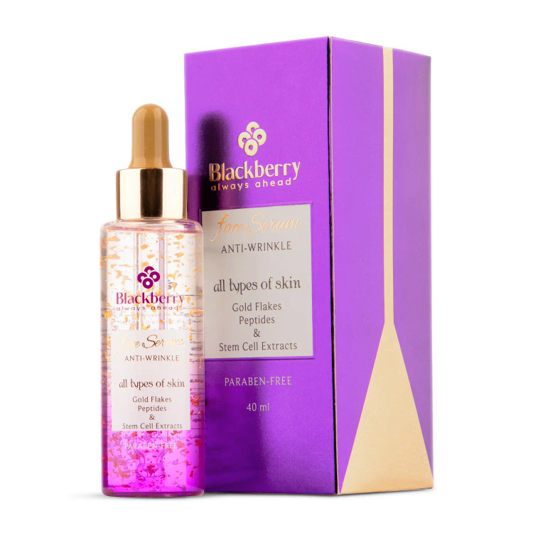 سرم صورت ضد چروک حاوی ذرات طلای ۲۴ عیار بلک بری ۴۰ میلی لیتر