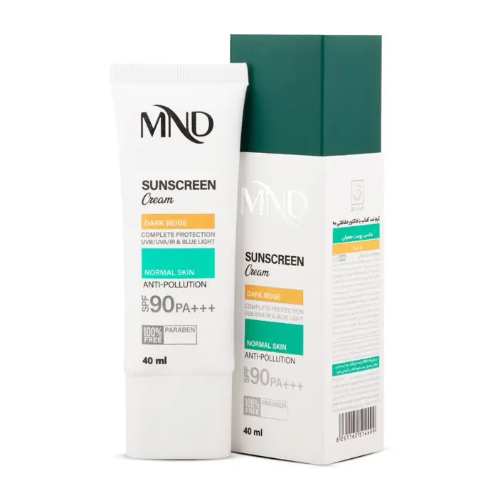 کرم ضد آفتاب با فاکتور حفاظتی 90 (SPF 90) مناسب پوست معمولی بـژ تیره ام ان دی 40 میلی لیتر